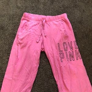 Pink sweat pants!
